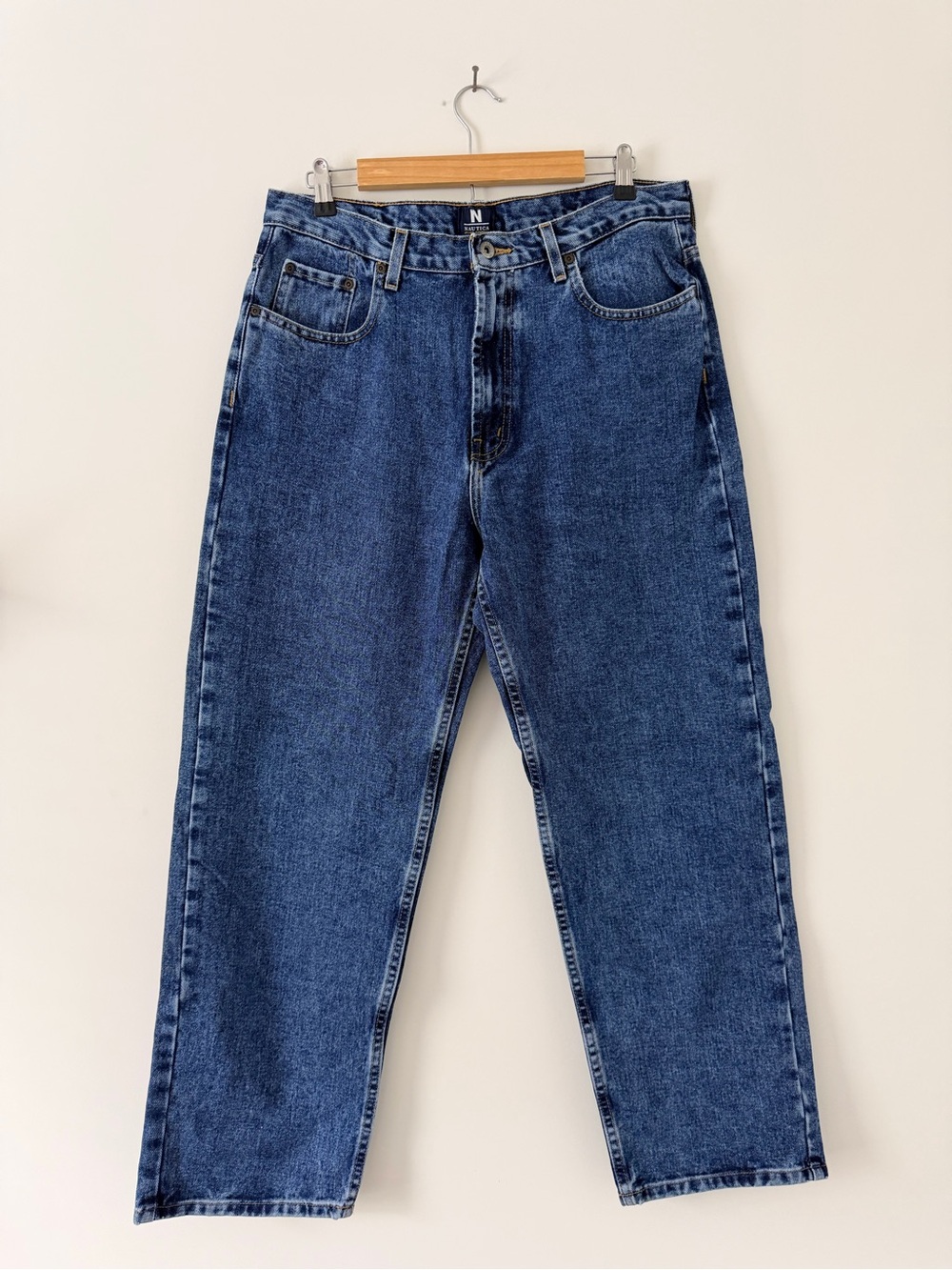 Nautica Men's Dark Blue Straight Jeans
